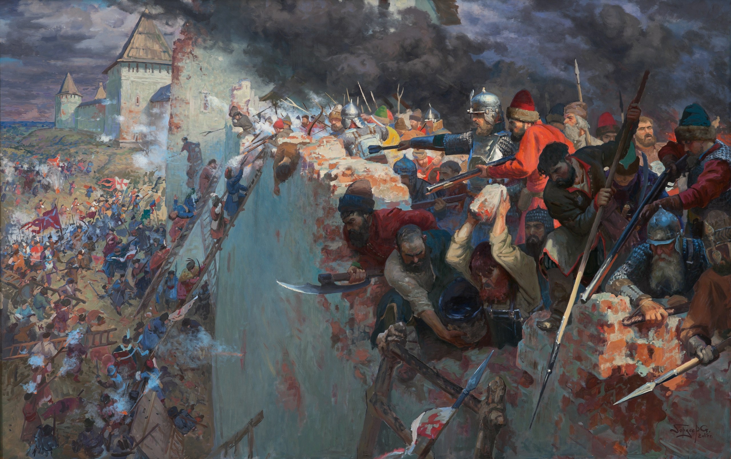 12. Оборона Смоленска. Художник С.О. Гордеев. 2015 г.