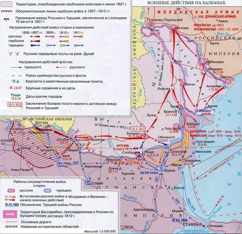 Русско турецкая война 1812 карта