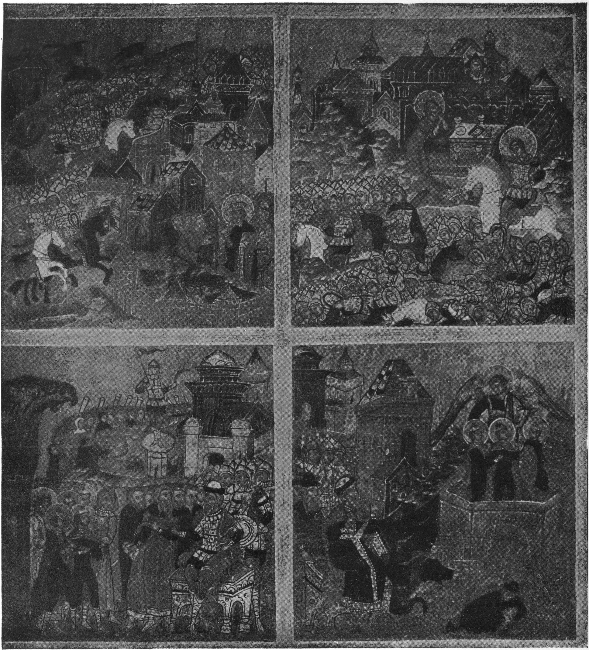 Чудеса Архистратига Михаила. (Деталь) — 1626 г. (Церковь Чуда Архистратига Михаила в Московском Чудовом монастыре)